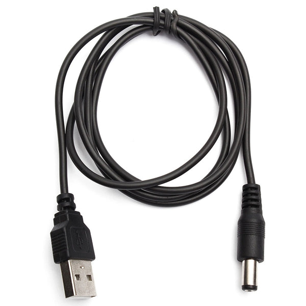 USB to Barrel Jack 5.5 mm Cable