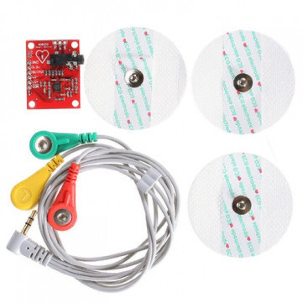 ECG Sensor Module Kit for Heart Rate Monitoring (AD8232)
